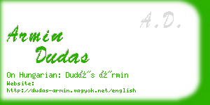 armin dudas business card